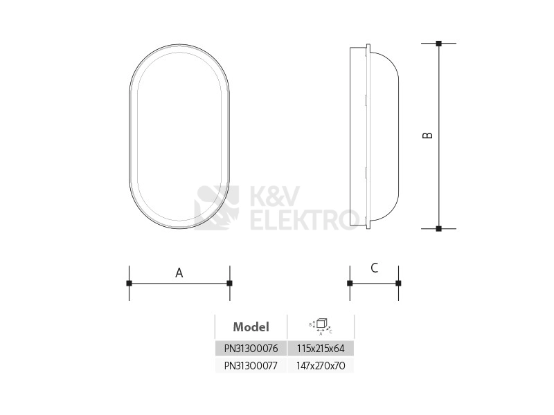 Obrázek produktu LED svítidlo PANLUX OVAL MAXI 10W 4000K neutrální bílá IP65 PN31300076 4