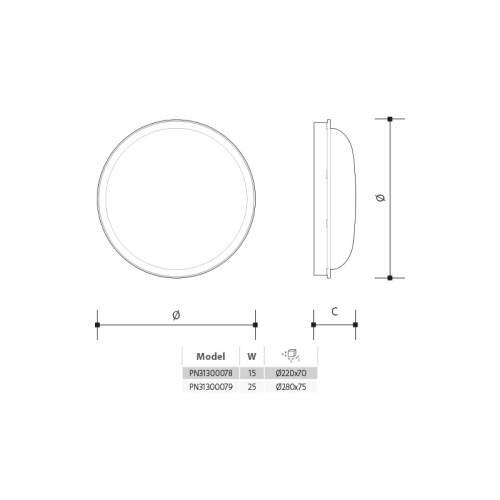LED svítidlo Panlux KRUH MAXI IP65 15W 4000K PN31300078 (obrázek 4)