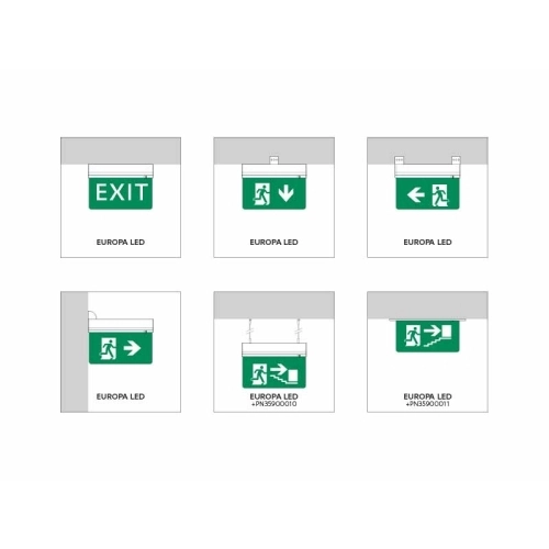 Nouzové svítidlo EUROPA LED KOMPLET s piktogramem schody nahoru Panlux PN35200011 (obrázek 6)