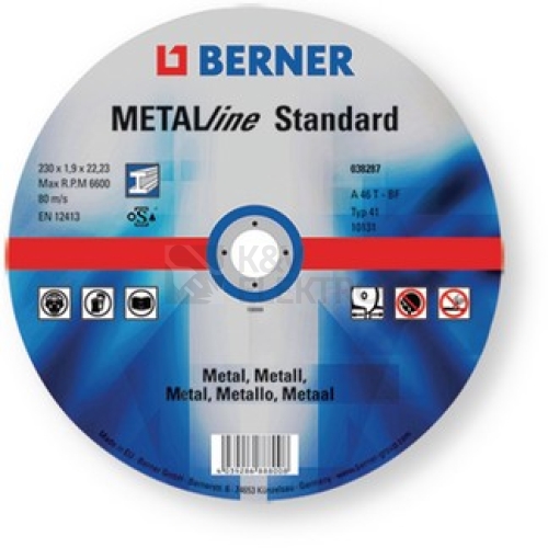  Řezný kotouč Berner METALline STANDARD 230x3x22,2