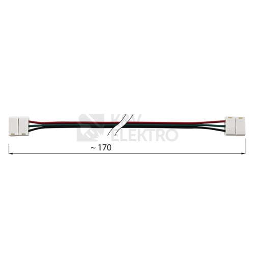 Spojovací konektor McLED pro double-white 10mm LED pásky 170mm ML-112.002.21.4