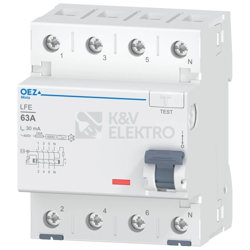 Obrázek produktu Proudový chránič LFE-63-4-030A 63A 30mA A 0