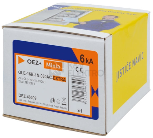 Obrázek produktu Proudový chránič s jističem OEZ OLE-16B-1N-030AC-EXTRA (obsah balení: 2ks OLE-16B-1N-030AC 2ks LTE-16B-1) 0