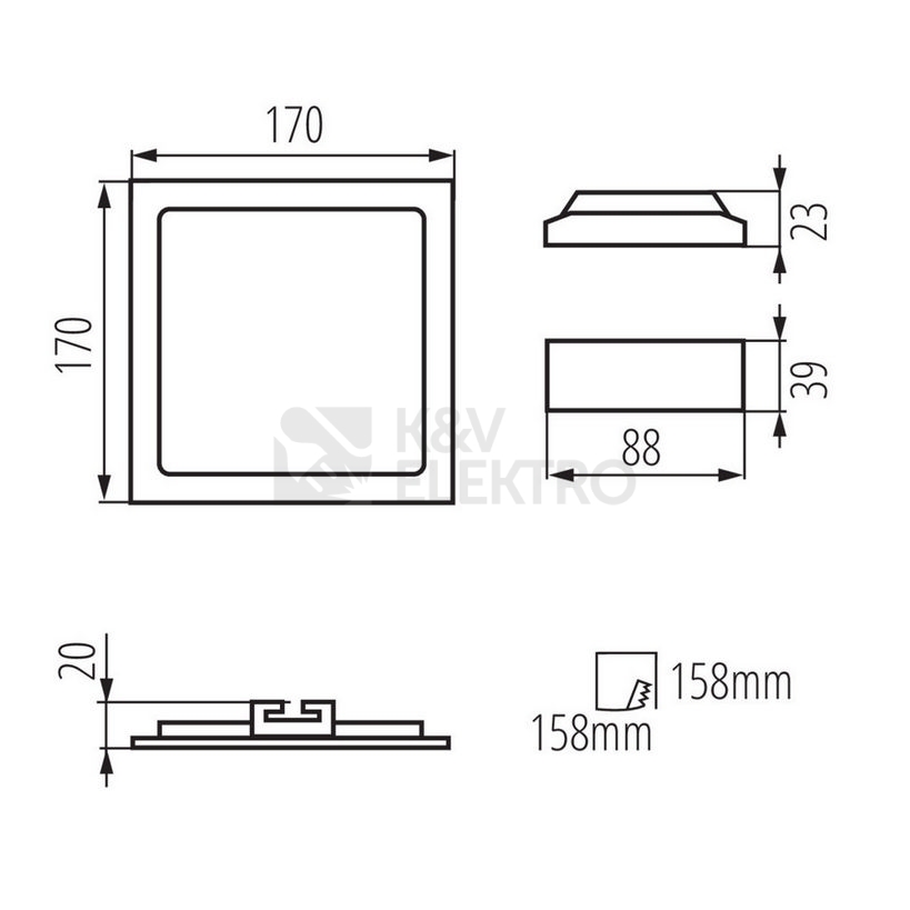 Obrázek produktu Podhledové LED svítidlo Kanlux KATRO V2LED 12W-WW-W teplá bílá 28941 5