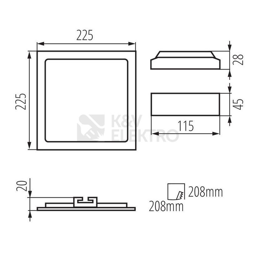 Obrázek produktu Podhledové LED svítidlo Kanlux KATRO V2LED 18W-NW-W neutrální bílá 28943 4