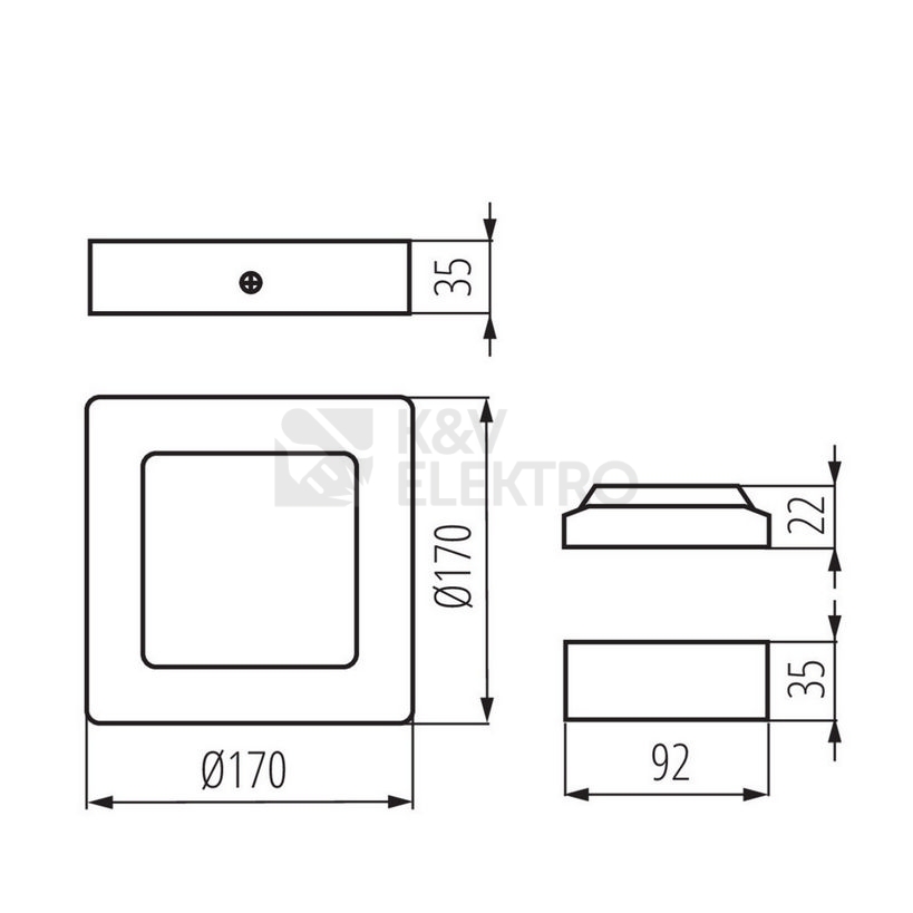 Obrázek produktu LED svítidlo Kanlux KANTI V2LED 12W-NW-W neutrální bílá 4000K 28950 3