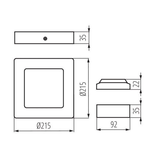 LED svítidlo Kanlux KANTI V2LED 18W-NW-W neutrální bílá 4000K 28951 (obrázek 7)