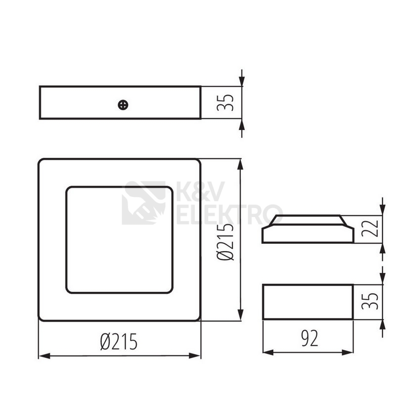 Obrázek produktu LED svítidlo Kanlux KANTI V2LED 18W-NW-W neutrální bílá 4000K 28951 3