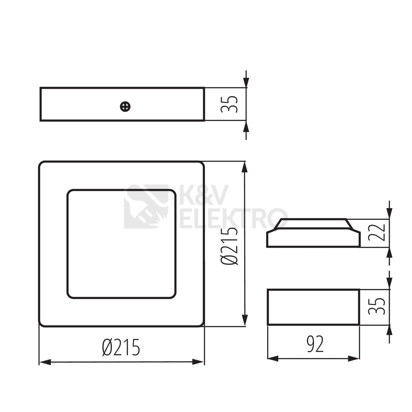 Obrázek produktu LED svítidlo Kanlux KANTI V2LED 18W-NW-W neutrální bílá 4000K 28951 4
