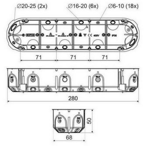 Krabice do sádrokartonu KOPOS KPL 64-50/4LD NA