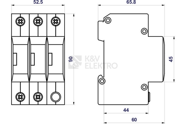 Obrázek produktu Svodič přepětí SPD typ 1+2+3 HLSA12,5-275/3+0 1