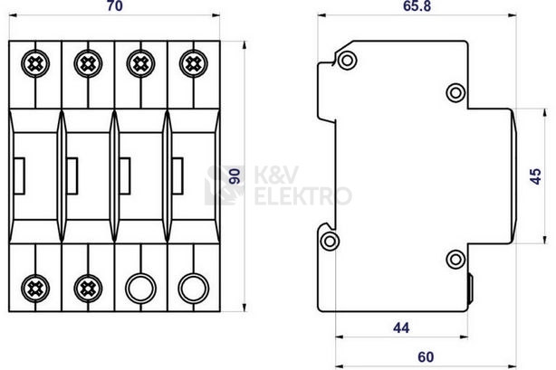 Obrázek produktu Svodič přepětí SPD typ 1+2+3 HLSA12,5-275/4+0 1