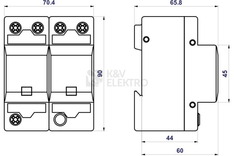 Obrázek produktu Svodič přepětí SPD typ 1+2+3 HLSA25-275/1+1 1