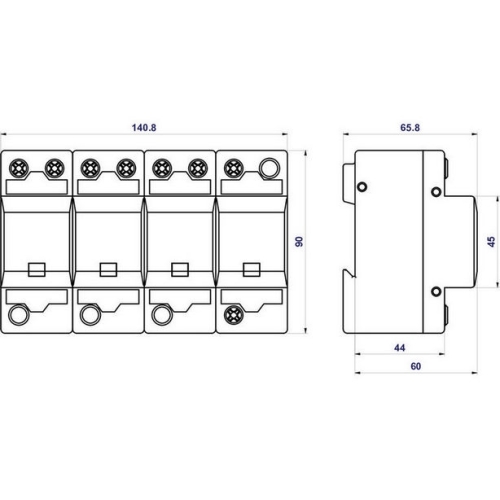 Svodič přepětí SPD typ 1+2+3 HLSA25-275/3+1