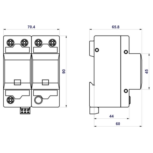 Svodič přepětí SPD typ 1+2+3 HLSA25-275/1+1 S