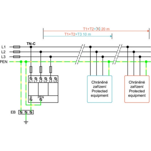 Svodič přepětí Hakel HLSA25G-255/3+0