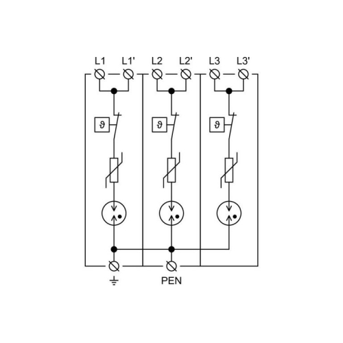 Svodič přepětí Hakel HLSA25G-255/3+0