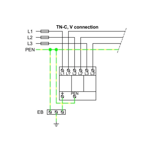 Svodič přepětí SPD typ 1+2+3 HLSA25G-255/3+0 S (obrázek 3)