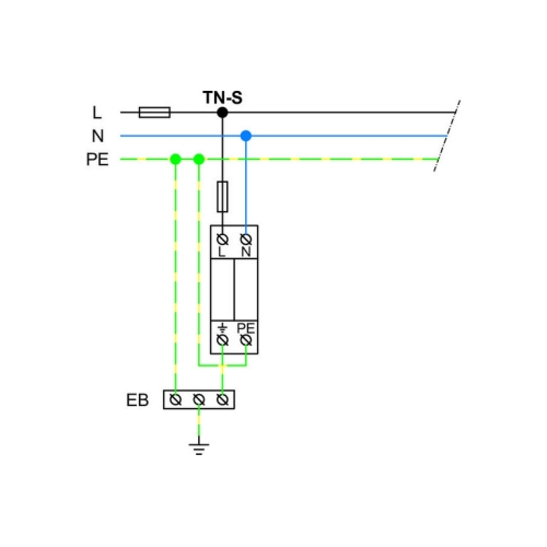Svodič přepětí SPD typ 1+2+3 HLSA12,5-275/2+0 M