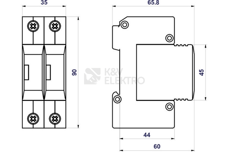 Obrázek produktu Svodič přepětí SPD typ 1+2+3 HLSA12,5-275/2+0 M 1