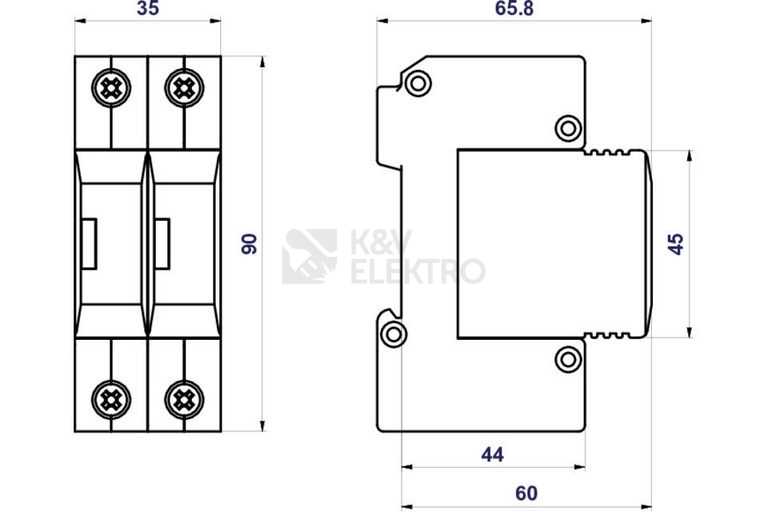 Obrázek produktu Svodič přepětí SPD typ 1+2+3 HLSA12,5-275/2+0 M 1