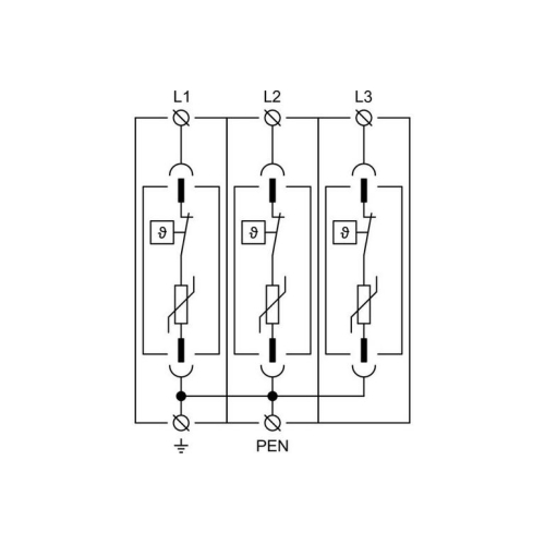 Svodič přepětí Hakel HLSA12,5-275/3+0 M