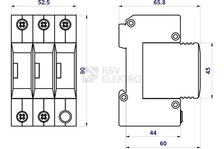 Obrázek produktu Svodič přepětí Hakel HLSA12,5-275/3+0 M 1