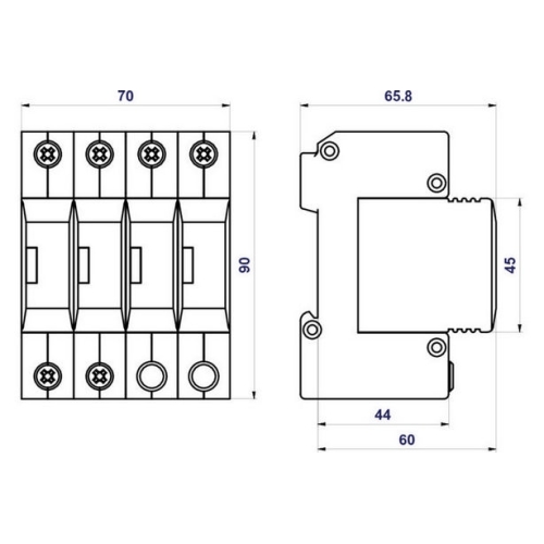 Svodič přepětí Hakel HLSA12,5-275/4+0 M