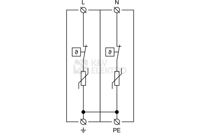 Obrázek produktu Svodič přepětí SPD typ 2+3 HSA-275/2+0 3
