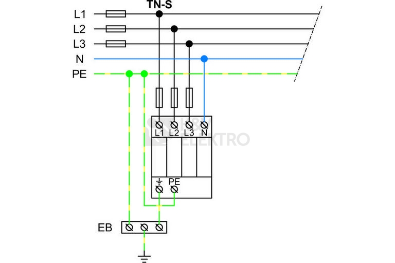 Obrázek produktu Svodič přepětí SPD typ 2+3 HSA-275/4+0 2
