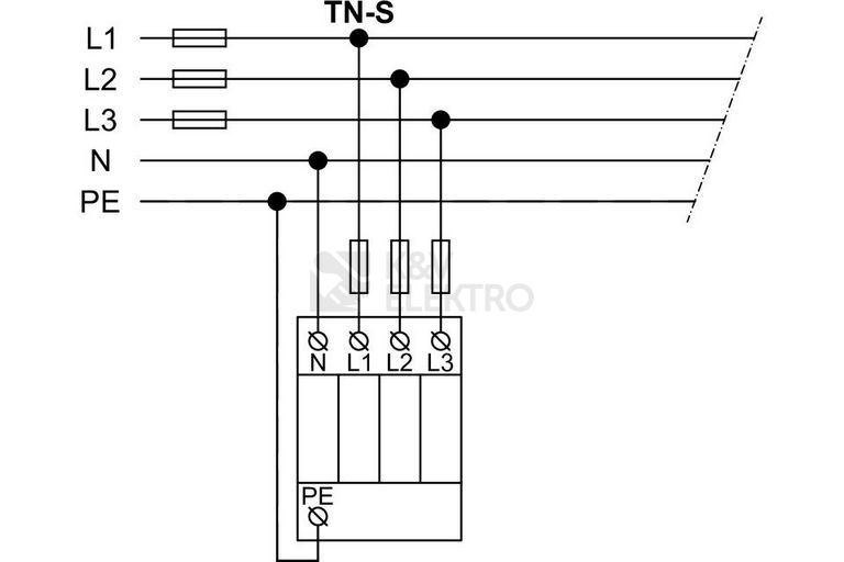 Obrázek produktu Svodič přepětí SPD typ 2 PIIIM-275/4+0 Vseries 2