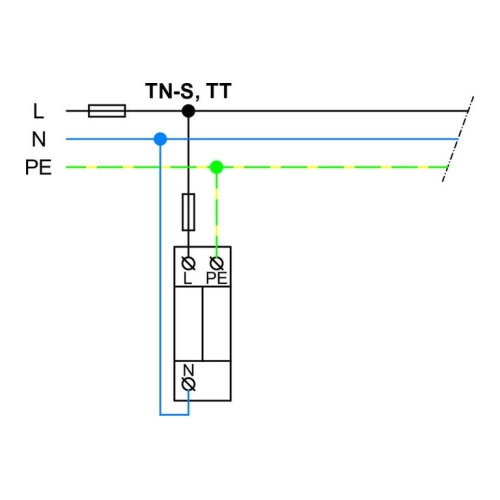 Svodič přepětí SPD typ 2+3 HSA-275/1+1 M (obrázek 6)