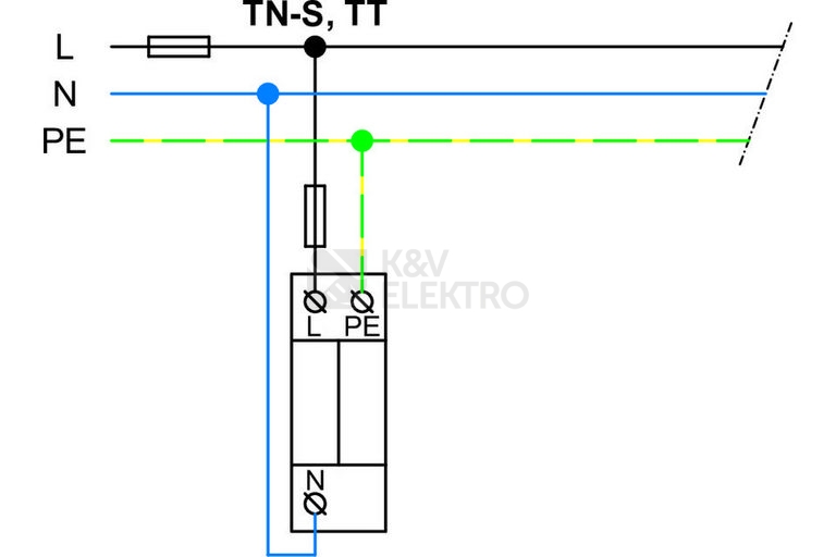 Obrázek produktu Svodič přepětí SPD typ 2+3 HSA-275/1+1 M 2