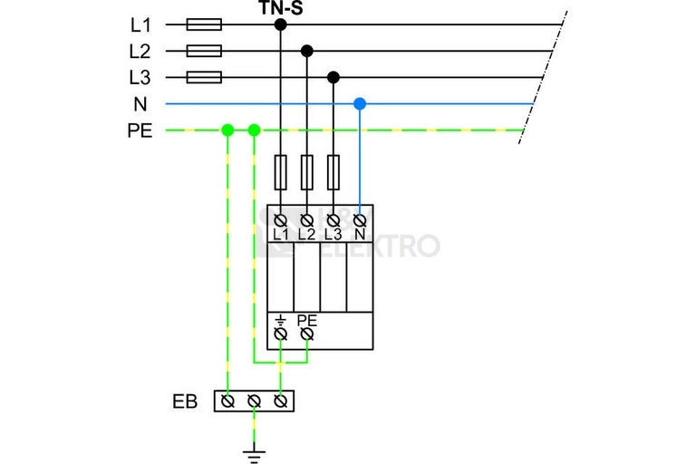Obrázek produktu Svodič přepětí SPD typ 2+3 HSA-275/4+0 M 2
