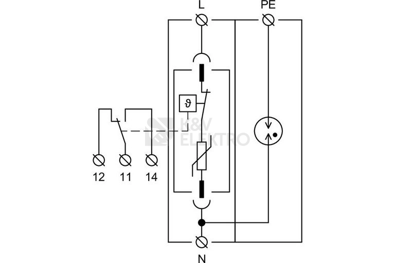 Obrázek produktu Svodič přepětí SPD typ 2+3 HSA-275/1+1 M S 3