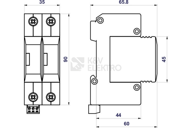 Obrázek produktu Svodič přepětí SPD typ 2+3 HSA-275/2+0 M S 1
