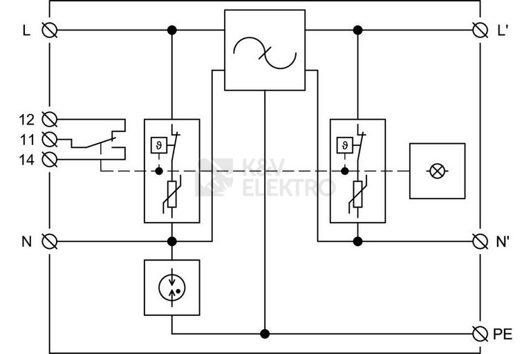 Obrázek produktu Svodič přepětí SPD typ 3 s VF filtrem HSAF16 S 3