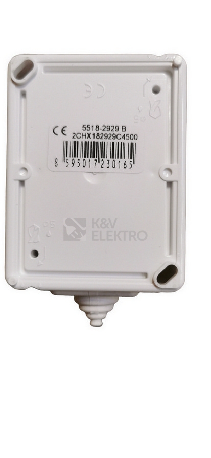 Obrázek produktu ABB Praktik zásuvka IP44 bílá s přepěťovou ochranou SPD typ 3 1