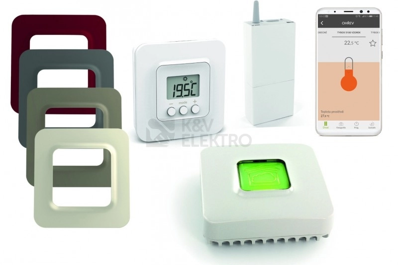 Obrázek produktu Chytrý bezdrátový termostat DELTA DORE TYBOX 5100 s cloudovou bránou TYDOM 1.0 (6050632) 0