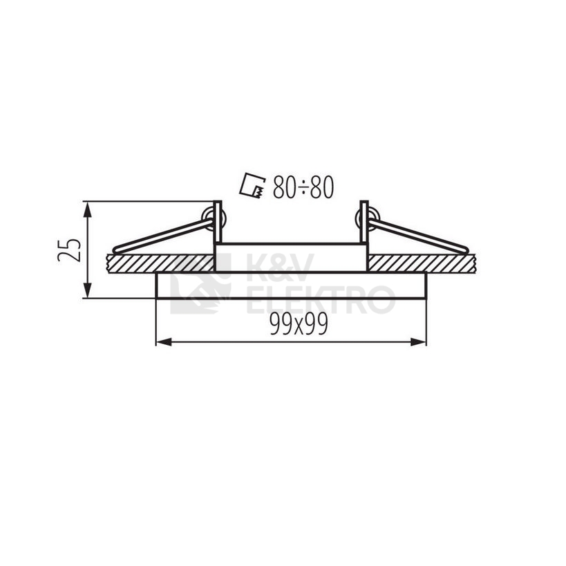 Obrázek produktu Podhledové svítidlo bez patice Kanux ALREN R DTL-W 26758 4