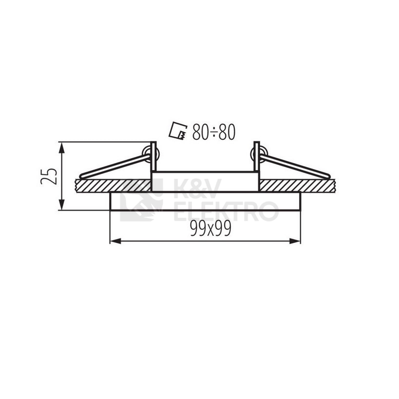 Obrázek produktu Podhledové svítidlo bez patice Kanux ALREN R DTL-W 26758 4