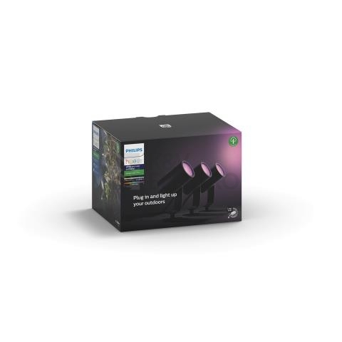 Obrázek produktu Venkovní spotové zemní/nástěnné svítidlo Philips Hue Lily 17414/30/P7 set 3ks 2000K-6500K RGB 7