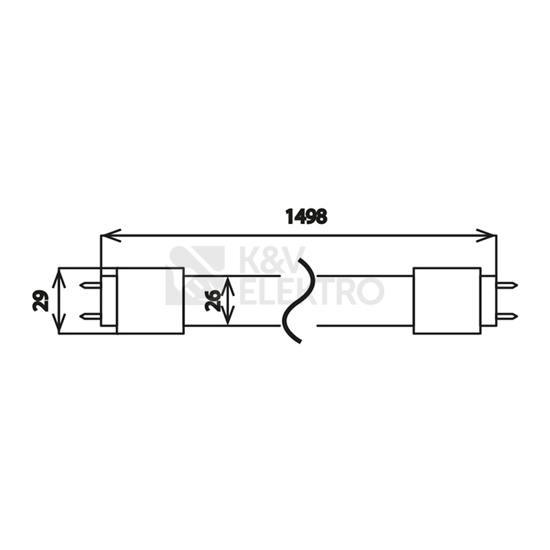 Obrázek produktu LED trubice zářivka McLED GLASS LEDTUBE 150cm 23W (58W) T8 G13 neutrální bílá ML-331.058.89.0 EM/230V 7