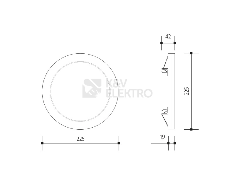 Obrázek produktu Podhledové/přisazené svítidlo Panlux ADAPT CCT 3000-4000-6000K 18W průměr 225mm PN21400001 5