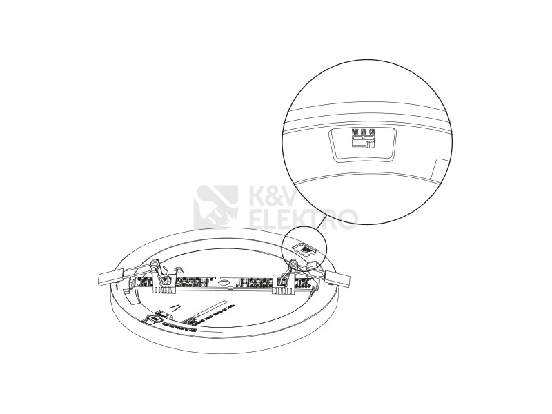 Obrázek produktu  Podhledové/přisazené svítidlo Panlux ADAPT CCT 3000-4000-6000K 18W průměr 225mm PN21400001 9