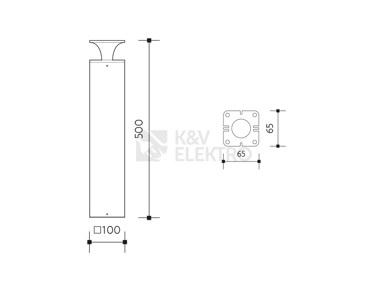Obrázek produktu Zahradní LED svítidlo Panlux ORNELA výška 50cm tmavě šedá PN42100012 1