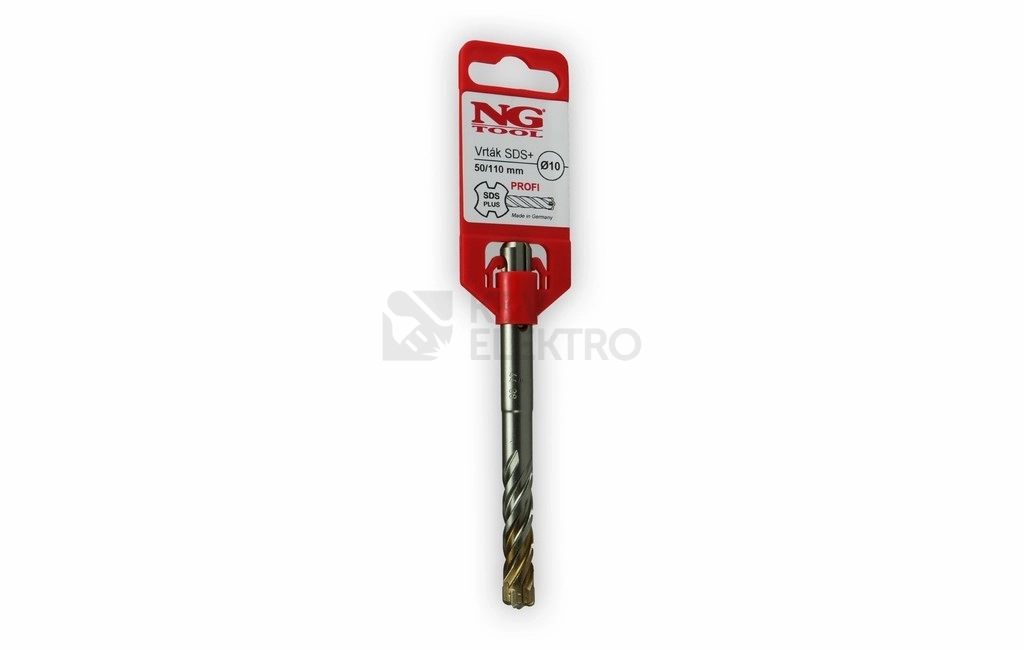 Obrázek produktu Profi vrták SDS+ čtyřbřit d=10/50/110mm beton, žula, kámen, zdivo NV 1300-10 2