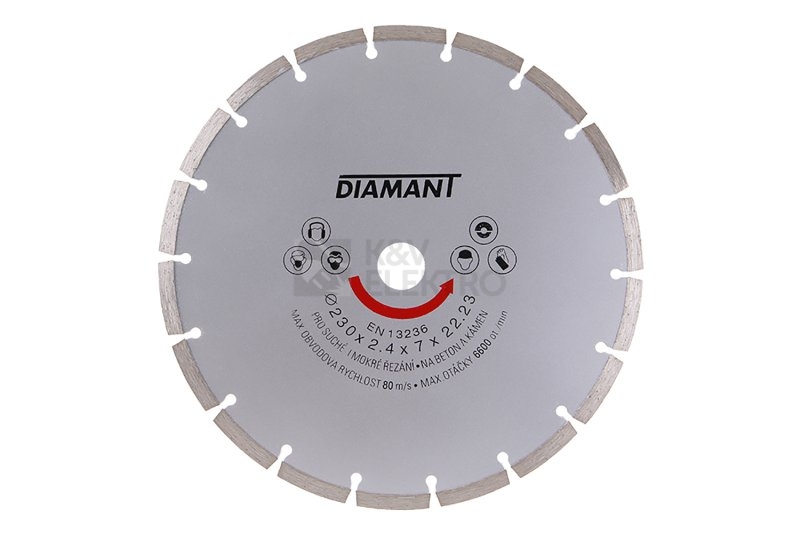 Obrázek produktu  Diamantový kotouč segmentový 230/22,2mm 556869 0