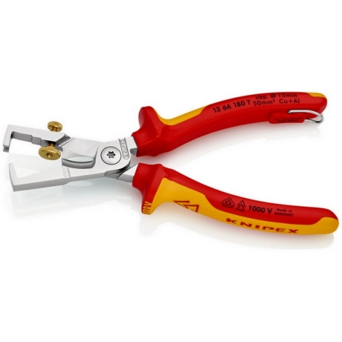 Odizolovací kleště s kabelovými nůžkami Knipex StriX 13 66 180 T 180mm VDE 1000V s připevňovacím okem (obrázek 3)