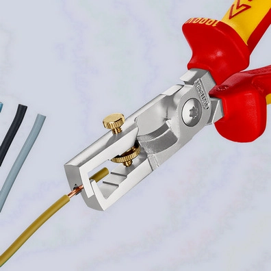 Odizolovací kleště s kabelovými nůžkami Knipex StriX 13 66 180 T 180mm VDE 1000V s připevňovacím okem (obrázek 4)